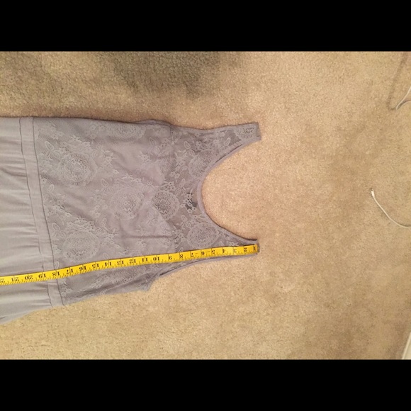 Gray Lacy/Cotton Maxi with Slit on left front leg - Picture 3 of 7